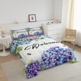 thumbnail image 3 of YST Girls Hydrangea Comforter Set King Purple Teal Blue Flowers Bedding Set Farmhouse Floral Bedding Comforter Sets For Kids Adults Women Spring Garden Nature Botanical Quilt Duvet, 3 of 6