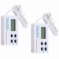 thumbnail image 3 of 2X Freezer Thermometer Double Temperature Alarm Indoor Digital Display Electronic Household Refrigerator Thermometer, 3 of 8