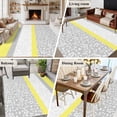 thumbnail image 6 of Abstract Yellow Washable Living Room Rugs 6'x9', Grey Stripes Floral Plant Modern Vintage Low Pile Throw Large Area Rug Non-Slip Sturdy Edge Binding Carpet for Dining Room Kitchen Office, 6 of 9