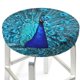 thumbnail image 3 of Disketp Beautiful Blue Peacock Funda Redonda para Taburete, Funda de Cojín para Silla de Bar Suave y Elástica-13 inch, 3 of 7