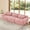 Pink, variant on 3-seat 114''Soft and Fluffy Plush Fabric,Modular Sectional Sofa Couches,Ergonomic Design with Ottoman and Throw Pillows,Full-compression Vacuum Packaging Buckle Connection for Home Theater(Chocolate)