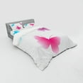 thumbnail image 3 of Ambesonne Animal Bedding Set 3 Pcs, Wings Life Theme, Twin XL, Dried Rose Pink and Blue, 3 of 3
