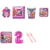 Paw Patrol Pink 2nd birthday supplies party pack for 16