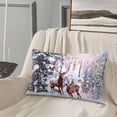 thumbnail image 2 of Fundas Decorativas para Almohadas AGAYNA 30x51 cm Ciervo Invernal Paquete de 2, 2 of 5