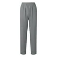 thumbnail image 2 of Dazajoo Womens Stretch Scrub Pants Straight Leg Workwear Cargo Pants with Pockets Lightweight Comfy Elastic Waist Trousers,Gray,XXXL, 2 of 9