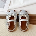 thumbnail image 5 of Zshosam Baby Sandals Girls Girls Platform Sandals with Adjustable Ankle Strap Size 8,(Silver Toddler 8), 5 of 8