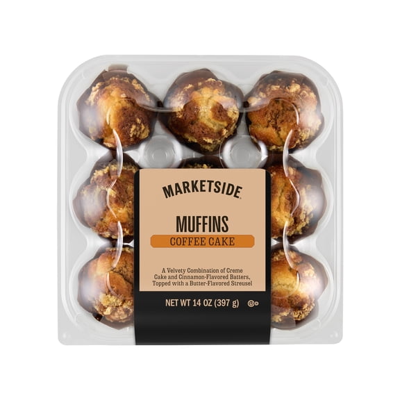 Marketside Coffee Cake Crumble Muffins, 14 oz, 9 Count