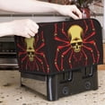 thumbnail image 6 of KLL Red Skull Spider Print 4 Slice Toaster Dust Covers Kitchen Small Appliance Cover with 2 Pockets,Can hold Jam Spreader Knife & Toaster Tongs (12.4 x 10.6 x 8.2), 6 of 6