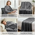 thumbnail image 3 of Catalonia Wearable Blanket Poncho for Adult Women and Men, Wrap Fleece Blanket Cape with Pocket, Warm, Soft, Cozy, Snuggly Plush Blanket, No Sleeves, All-Season, Cow, 3 of 8