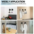 thumbnail image 6 of Towel Hooks for Bathroom,4 Packs Wall Mount Towel Holder,Black Matte Wall Robe Hook,Stainless Steel Heavy Duty Door Hanger Towel Hook for Kitchen, Bedroom,Hotel,Pool,Coats(Drilling), 6 of 8