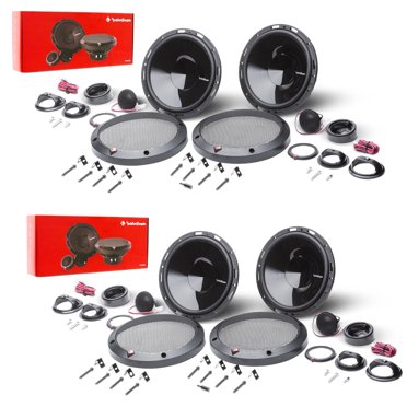 Rockford Fosgate P165-SI 6.5" 120W 2-Way Component Speakers With PEI Dome Tweeters