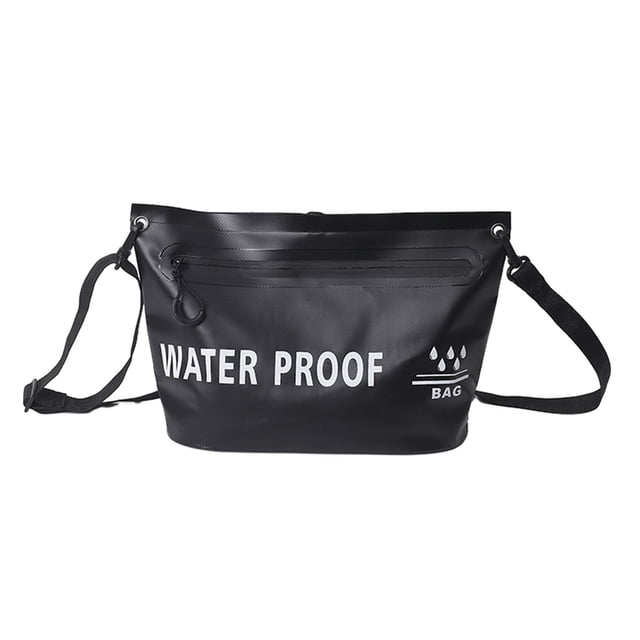 tamizeot Sac Bandoulière Imperméable Sac Sec Imperméable Randonnée Randonnée pour Pêche à l'Orange Noir 31.5x20.5cm