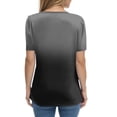 thumbnail image 4 of NAMTYQX Womens Spring Tops 2025 Button V Neck Plus Size Lounge Loose Fit Short Sleeve Fashion Soft Comfort Black Size L, 4 of 5