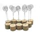 thumbnail image 1 of Rustic Real Wood Base Wedding Table Name Number Holder Party Decoration Card Holders Picture Memo Note Photo Clip Holder (10pcs Table Numbers), 1 of 5