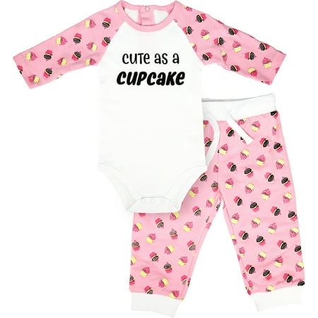 

Cute as a Cupcake - 12-24 Months Pink Bodysuit & Pants Set