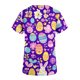 thumbnail image 4 of Puntoco Liquidación de blusas cortas para mujer Blusas estampadas para mujer Blusa de trabajo con cuello en V y manga corta con doble bolsillo, 4 of 5