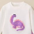 thumbnail image 7 of TOWED22 Baby Girl Toddler Fall Winter Clothing Set Long Sleeve Graphic Sweatshirt and Joggers Pants 2pcs Outfits Soft(Purple,3-6 M), 7 of 7