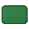 Excellante 10.5" x 13.63" rectangular plastic fast food tray, green, comes in each