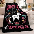 thumbnail image 6 of Just Girl Loves Dogs Blanket Soft Blankets and Throws Flannel Cozy Lightweight Quilt Gift Perfect for Bed Sofa Couch-80 x60 Large for Adult, 6 of 6