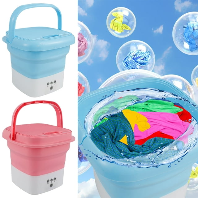 Foldable Mini Small Portable Washer Washing Machine for Apartment Laundry Camping RV Travel Underwear