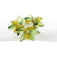 thumbnail image 4 of Fennco Styles Unique Multi-Flower Crystal Design Decorative Napkin Rings, Set of 4 â€“ Floral Napkin Holders for Home, Dining Table, Holiday DÃ©cor and Special Occasions, 4 of 5