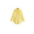 thumbnail image 4 of Yuemengxuan Women Irregular Button-down Solid Color Long Sleeve Turn-down Collar Shirt, 4 of 5
