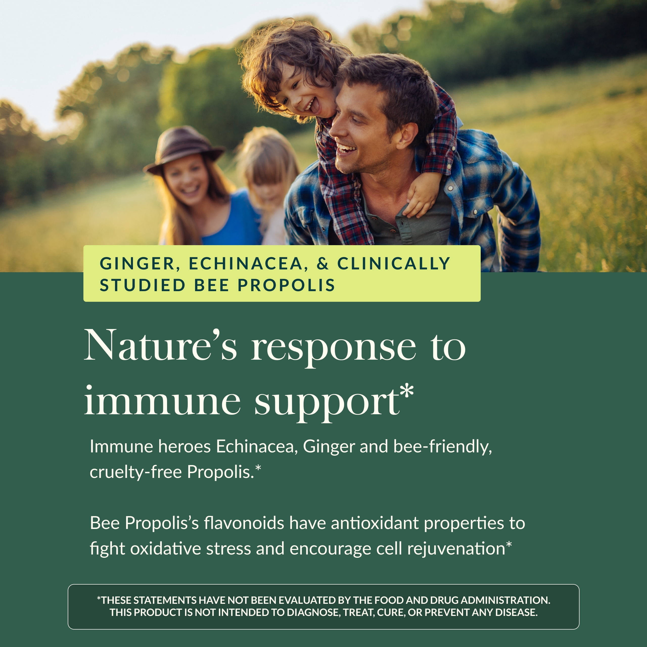 Gaia Herbs Organic Immune Rapid Defense Gummies - Supports Immunity - With Propolis, Ginger, and Echinacea - 60 Count (30-day Supply)