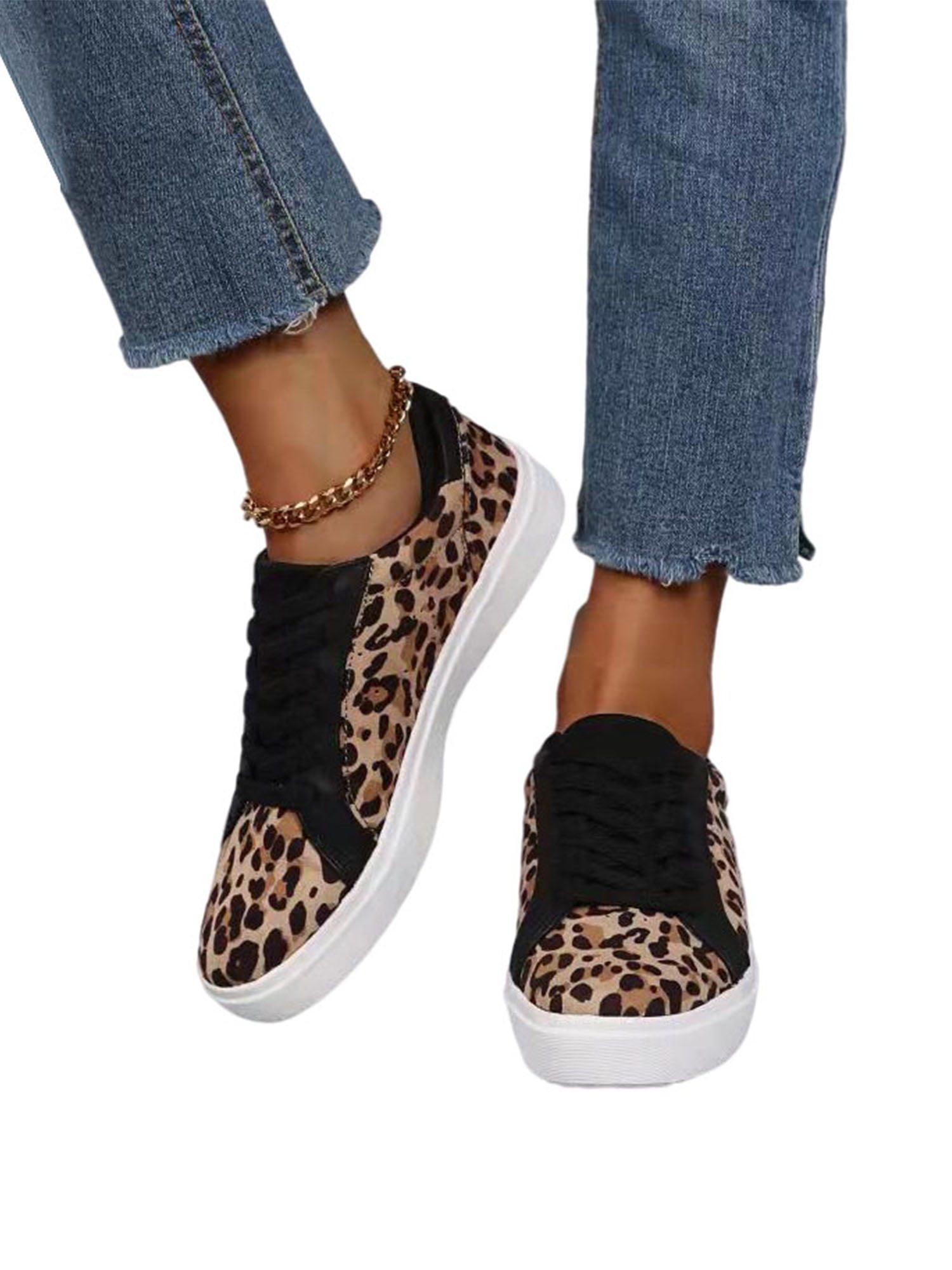 EXEBLUE Women Slip on Walking Shoes Mesh Fashion Platform Sneakers Comfort Wedge Loafers 