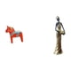 thumbnail image 1 of Estatua de caballo Dala sueco, figura de escritorio, adorno de dama tribal africana, decoración hecha a mano en madera y resina, ideal para regalar o, 1 of 8