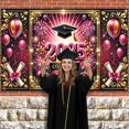 thumbnail image 5 of RKSTN Polyester Background Congrats Grad Backd Grad Backd Graduation Decorations Backd, 5 of 5