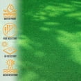 thumbnail image 3 of Ottomanson Artificial Grass Turf 2'7 x 24' Indoor Outdoor Faux Grass Rug with Drainage Holes Customizable with Extra Long Size Options Perfect for Patio Lawn Balcony Weddings Photoshoot Backdrop, 3 of 9