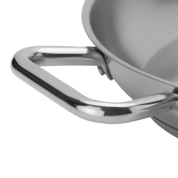 Browne Elements Stainless Steel Fry Pan with Helper Handle, 14 x 2.4 in