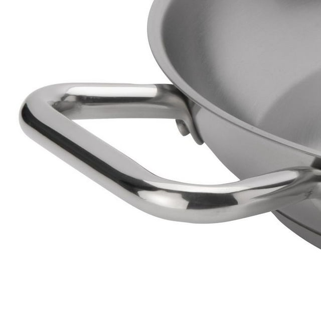 Browne Elements Stainless Steel Fry Pan with Helper Handle, 14 x 2.4 in