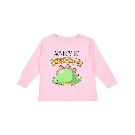 

Inktastic Auntie s Lil Dinosaur with Cute Stegosaurus Gift Toddler Boy or Toddler Girl Long Sleeve T-Shirt
