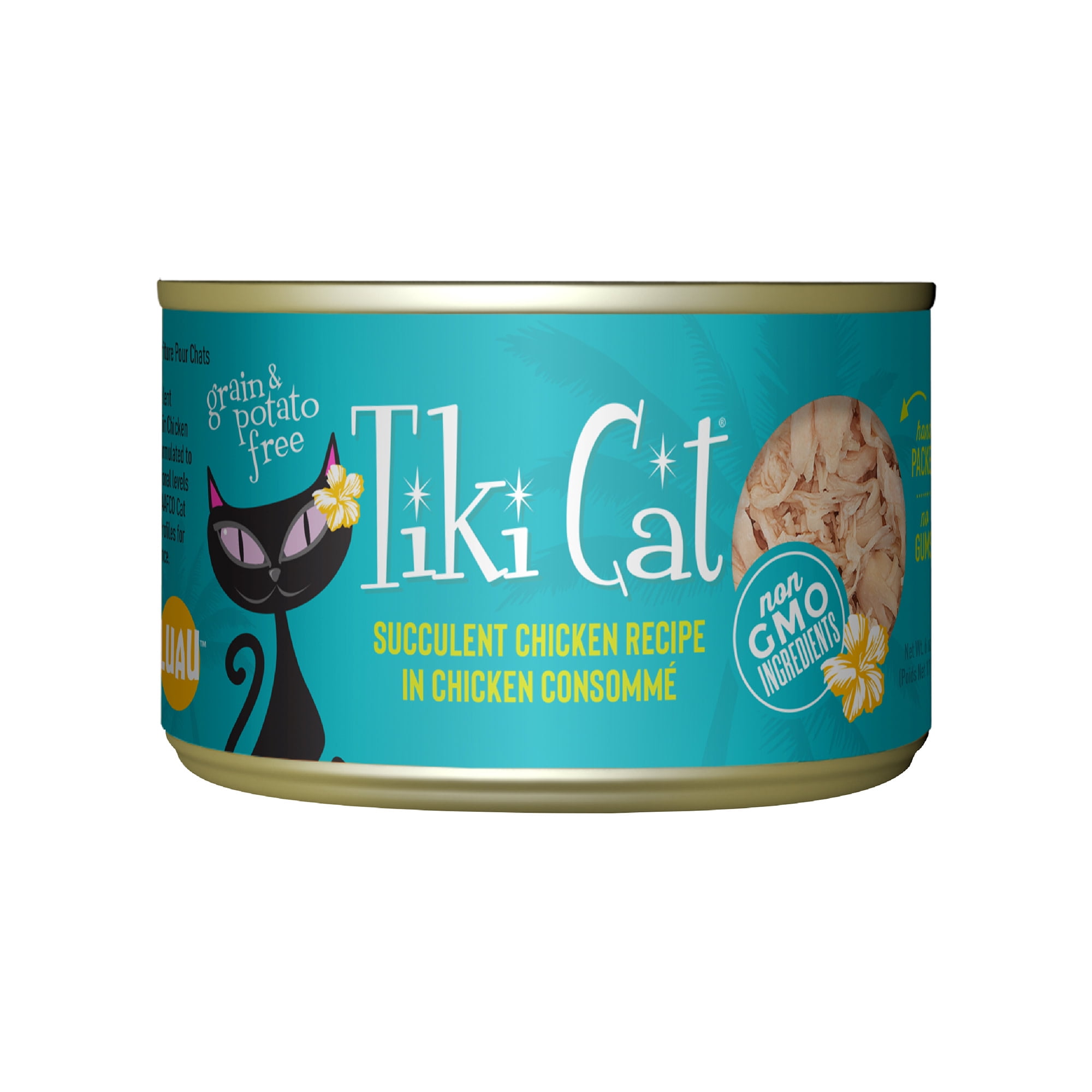 (12 pack) Tiki Cat Luau Wet Cat Food, Succulent Chicken, 6 oz. Can