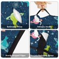 thumbnail image 6 of Space Cat and Planet Black Pattern Teens Toddler Nap Mat with Pillow, Sleeping Mat Bag for Preschool Daycare 60"x20", 6 of 6