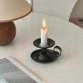 thumbnail image 4 of Candlestick Metal Painting Tea Cup Vintage Handheld Candle Cup Small Candle Black, 4 of 6