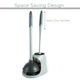 thumbnail image 5 of Bath Bliss 2-in-1 Bowl Brush & Plunger Grey, 5 of 12