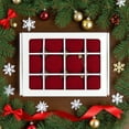 thumbnail image 1 of Set de adornos navideños de terciopelo flocado de 12 a 2,4 pulgadas de bolas de plástico marrón con cuerdas colgantes para decorar el árbol y decorar las casas navideñas, 1 of 9