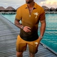 thumbnail image 1 of WILLBEST Traje de Moda para Hombre, Dos Trajes, Camisa y Pantalones Cortos de Color Liso, con Cremallera En La Parte Superior., 1 of 4
