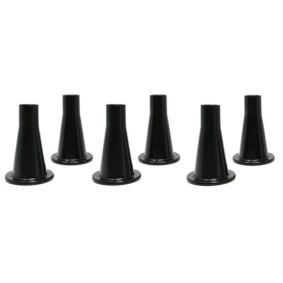 JSP Manufacturing Black Plastic 3-5/8" Bed Frame Feet Glide Legs - 6 Pack