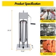 thumbnail image 2 of EDTara Machine à Saucisses Manuelle 7L (15LB), Double Vitesse avec 5 Tubes en Acier Inoxydable**, 2 of 7