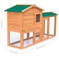 thumbnail image 2 of vidaXL Rabbit Hutch Pine Solid pine wood, plywood, powder-coated iron, 2 of 5