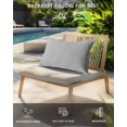thumbnail image 4 of Pack of 2 Outdoor Lumbar Pillow Covers 11x16 Inch, Grey Waterproof Throw Pillow Covers Set, Farmhouse Solid Gray Color Modern Art Indoor&Outdoor Decorative Cushion Cases for Patio Porch Car, 4 of 7