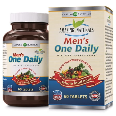 Amazing Naturals Men's One Daily Whole Food Multivitamin - 60 (The Best Whole Food Vitamins)