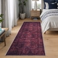 thumbnail image 3 of Bloom Rugs Washable Non-Slip 12 ft Runner - Dark Red Traditional Bordered Runner for Entryway, Hallway, Bathroom, and Kitchen - Exact size: 2.5' x 12', 3 of 10