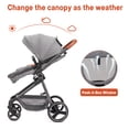 thumbnail image 3 of 2-in-1 Bassinet Stroller, Lightweight Foldable Baby Stroller with Reversible Seat, Adjustable Canopy & All-Terrain Wheels for Newborns 0-3 Years, 3 of 9