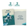 thumbnail image 5 of Tree-Free Greetings Birthday Greeting Card 2 Pack, 5x7, Cow Shark Fun Fact (GT61547), 5 of 7