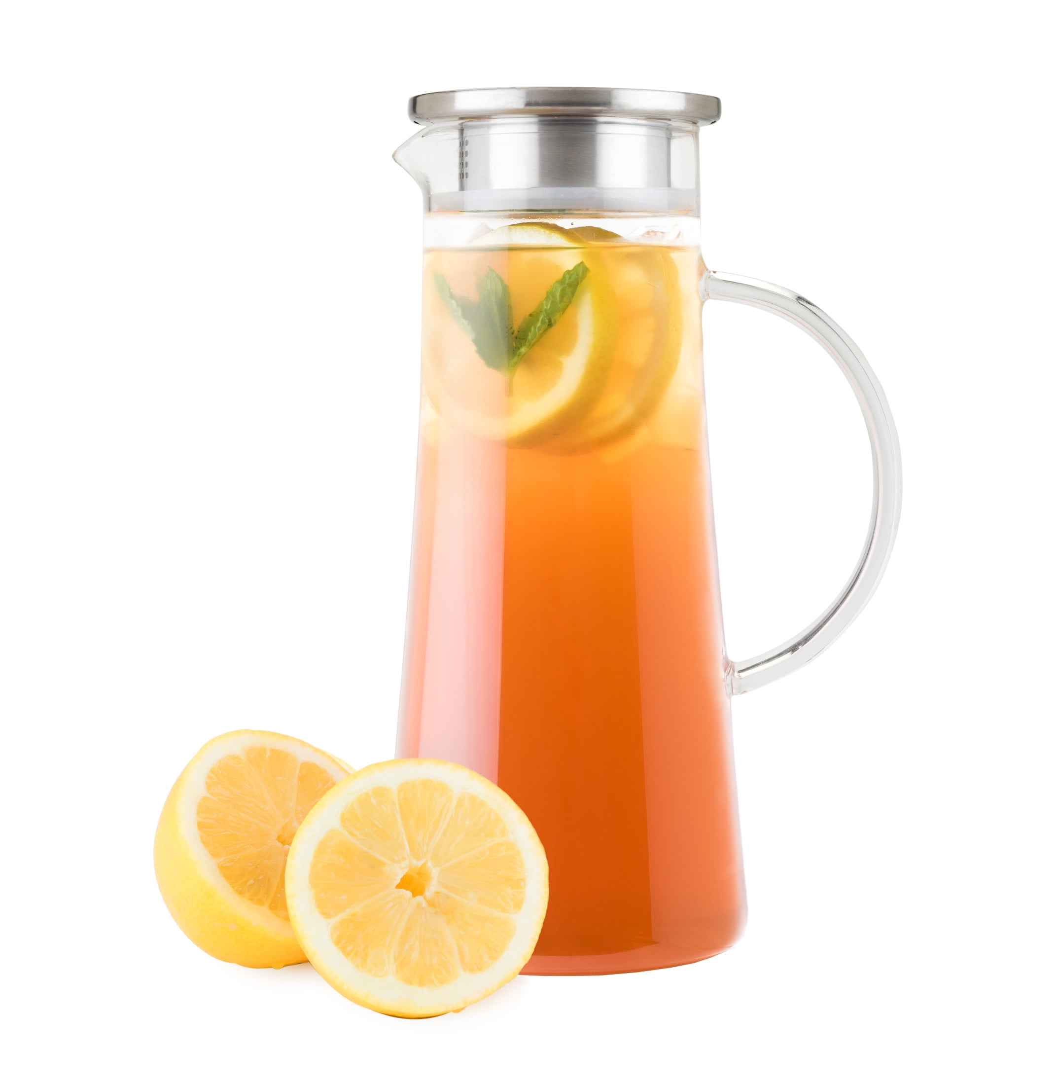 Pinky Up Charlie Glass Iced Tea Carafe, Juice, Lemonade Pitcher, 1.5 liter