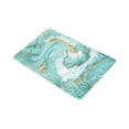 thumbnail image 2 of MKHERT Abstract Turquoise Golden Marble Stone Doormat Rug Home Decor Floor Mat Bath Mat 30x18 inch, 2 of 3